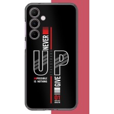 Aksesuarist Samsung Galaxy A55 Uyumlu Asla Pes Etme Baskılı Silikon Kılıf