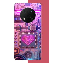 Aksesuarist Honor X9C Uyumlu Cyberpunk Neon Baskılı Silikon Kılıf