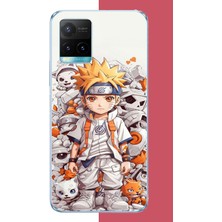 Aksesuarist Vivo Y21S Uyumlu Naruto Baskılı Silikon Kılıf