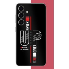 Aksesuarist Samsung Galaxy S24 Uyumlu Asla Pes Etme Baskılı Silikon Kılıf
