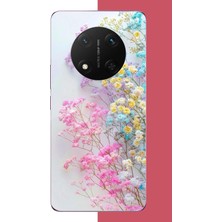 Aksesuarist Honor X9C Uyumlu Renkli Çiçek Baskılı Silikon Kılıf