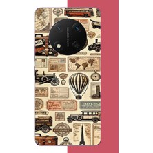 Aksesuarist Honor X9C Uyumlu Vintage Seyehat Baskılı Silikon Kılıf