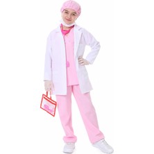 Kız Çocuk Doktor Kostümü – Pembe Cerrah Kıyafeti, Doktor Önlüğü ve Aksesuarlı Meslek Kostümü