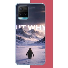 Aksesuarist Vivo Y21S Uyumlu Nihilist Penguen Baskılı Silikon Kılıf