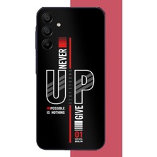Aksesuarist Samsung Galaxy A15 Uyumlu Asla Pes Etme Baskılı Silikon Kılıf