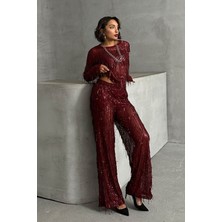 Very Moda Pullu Tül Pantolon | F1611