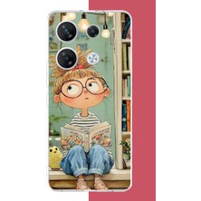 Aksesuarist Infinix Gt 20 Pro Uyumlu Kitapçı Kız Baskılı Silikon Kılıf