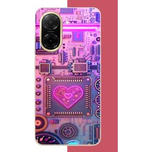 Aksesuarist Redmi A5 Uyumlu Cyberpunk Neon Baskılı Silikon Kılıf