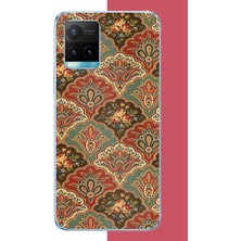 Aksesuarist Vivo Y21S Uyumlu Çini Motif Baskılı Silikon Kılıf