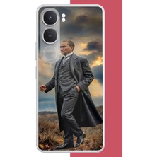 Aksesuarist Vivo 315G Uyumlu Atatürk Gri Takım Elbiseli Baskılı Silikon Kılıf
