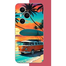 Aksesuarist Honor 400 Pro Uyumlu 70'ler Surf Baskılı Silikon Kılıf