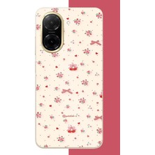Aksesuarist Redmi A5 Uyumlu Kırmızı Kalpli Pattern Baskılı Silikon Kılıf