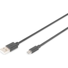 Digitus AK-300110-018-S 1.8 mt USB 2.0 To Micro USB Erkek-Erkek AWH28 Ul USB 2.0 Kablo