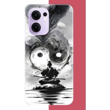 Aksesuarist Oppo Reno 13F Uyumlu Samuray Baskılı Silikon Kılıf