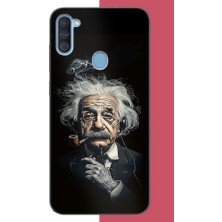 Aksesuarist Samsung Galaxy A11-M11 Uyumlu Einstein Baskılı Silikon Kılıf