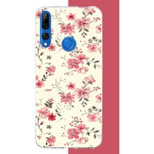 Aksesuarist Honor 9x Uyumlu Kırmızı Pattern Baskılı Silikon Kılıf
