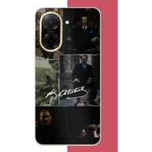 Aksesuarist Redmi A5 Uyumlu Atatürk Kolajı Baskılı Silikon Kılıf