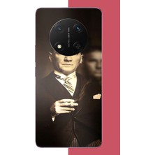 Aksesuarist Honor Magic 7 Lite Uyumlu Atatürk 4 Baskılı Silikon Kılıf
