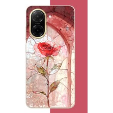 Aksesuarist Redmi A5 Uyumlu Pencereki Gül Baskılı Silikon Kılıf