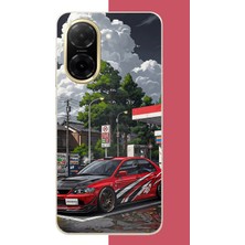 Aksesuarist Redmi A5 Uyumlu Bulutların Altında Spor Otomobil Baskılı Silikon Kılıf