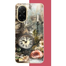 Aksesuarist Redmi A5 Uyumlu Çiçekli Saat Baskılı Silikon Kılıf