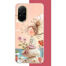 Aksesuarist Redmi A5 Uyumlu Bahçede Hayal Kuran Kız Baskılı Silikon Kılıf