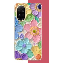 Aksesuarist Redmi A5 Uyumlu Pastel Çiçek Dokusu Baskılı Silikon Kılıf