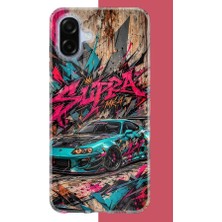 Aksesuarist Samsung Galaxy A07 Uyumlu Supra Sokak Sanatı Baskılı Silikon Kılıf