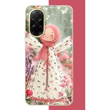 Aksesuarist Redmi A5 Uyumlu Beyaz Elbiseli Kız Baskılı Silikon Kılıf