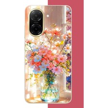 Aksesuarist Redmi A5 Uyumlu Vazodaki Çiçek Baskılı Silikon Kılıf