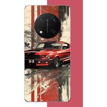 Aksesuarist Honor Magic 7 Lite Uyumlu Kırmızı Mustang.jpeg Baskılı Silikon Kılıf