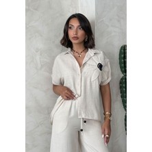 Very Moda Çiçek Detaylı Gömlek | D2890