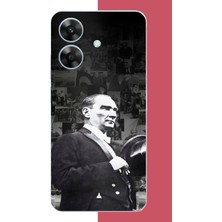 Aksesuarist Realme Note 60 Uyumlu Şapka ile Selamlayan Atatürk Baskılı Silikon Kılıf