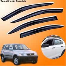Caraks Honda Crv Krom Cam Rüzgarlığı Abs Nikelajlı Krom Mügen Cam Rüzgarlığı 1997-2002 Arası 4 Parça