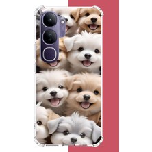 Aksesuarist Vivo V40 Lite Uyumlu Sevimli Köpek Baskılı Silikon Kılıf
