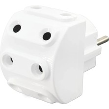 De-Pa 11107 5'li Fiş Golyat Priz Çoklayıcı Beyaz 10A 220-250V P+N