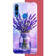 Aksesuarist Honor 9x Uyumlu Lavanta Baskılı Silikon Kılıf