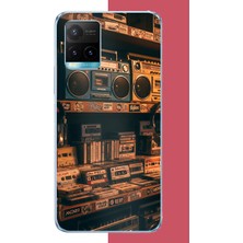 Aksesuarist Vivo Y21S Uyumlu 90'lar Kaset Baskılı Silikon Kılıf