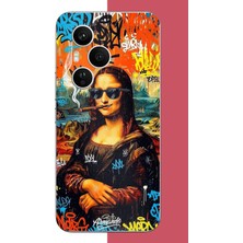 Aksesuarist Honor 400 Pro Uyumlu Mona Lisa Graffiti Baskılı Silikon Kılıf