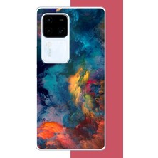 Aksesuarist Vivo V30 Uyumlu Renklerin Dansı Baskılı Silikon Kılıf
