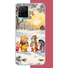 Aksesuarist Vivo Y21S Uyumlu Winnie The Pooh2 Baskılı Silikon Kılıf