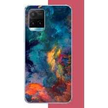 Aksesuarist Vivo Y21S Uyumlu Renklerin Dansı Baskılı Silikon Kılıf