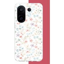 Aksesuarist Vivo X200 Fe Uyumlu Lila Mavi Pattern Baskılı Silikon Kılıf