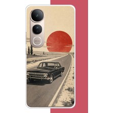Aksesuarist Vivo V50 Lite Uyumlu Kızıl Güneşe Doğru Baskılı Silikon Kılıf
