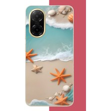 Aksesuarist Redmi A5 Uyumlu Turuncu Deniz Yıldızı Baskılı Silikon Kılıf
