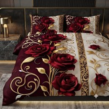 Elmas Dizayn Özel Tasarım Marka Çift Kişilik Nevresim Takımı Organik Saten & Pamuk Luxury Premium Kumaş Gül Çeyiz Kırmızı Pembe Beyaz Sarı Ranforce Solmaz 240*260 cm