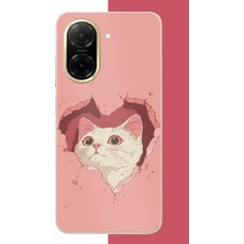 Aksesuarist Redmi A5 Uyumlu Boşluktaki Kedi Baskılı Silikon Kılıf