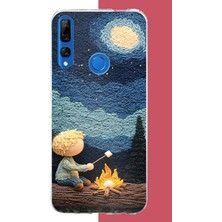 Aksesuarist Honor 9x Uyumlu Küçük Prens Baskılı Silikon Kılıf