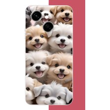 Aksesuarist Tecno Spark Go 1 Uyumlu Sevimli Köpek Baskılı Silikon Kılıf