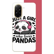 Aksesuarist Redmi A5 Uyumlu Kawaii Panda Baskılı Silikon Kılıf